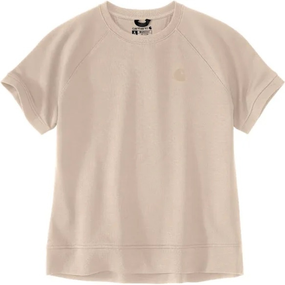 Carhartt Women's Short Sleeve Crew Sweatshirt in Light Beige